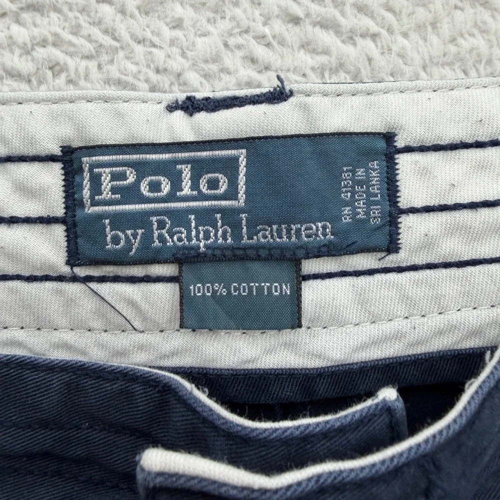 Polo Ralph Lauren Men Navy Blue Cotton Cargo Shorts Size 40T Relaxed Fit Utility
